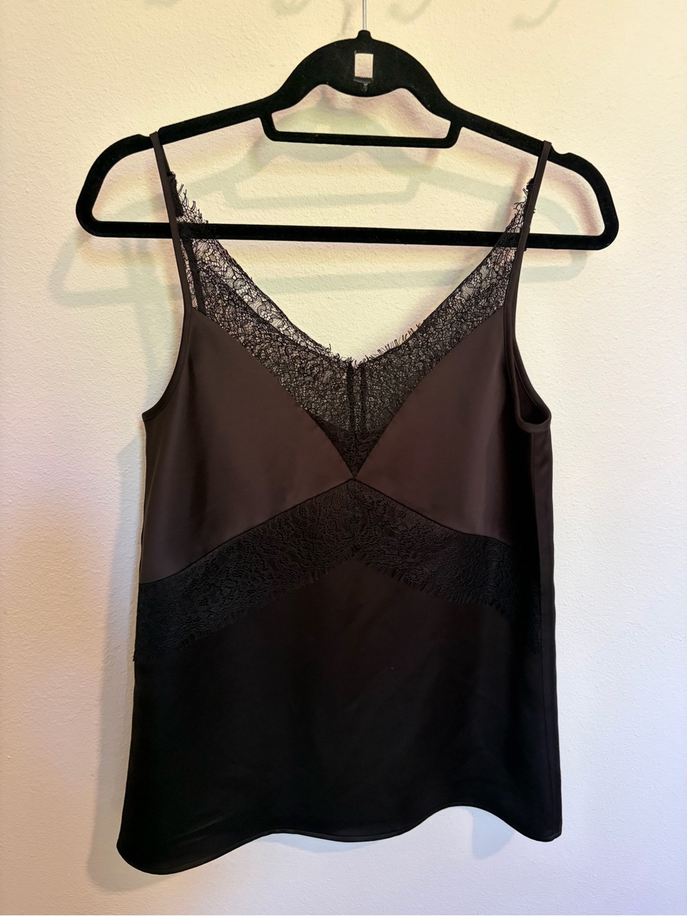 Boss Black Lace-Trim Slip Cami